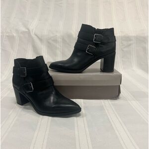 Franco Sarto Black Ankle Boots 6.5